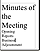 Minutes archive